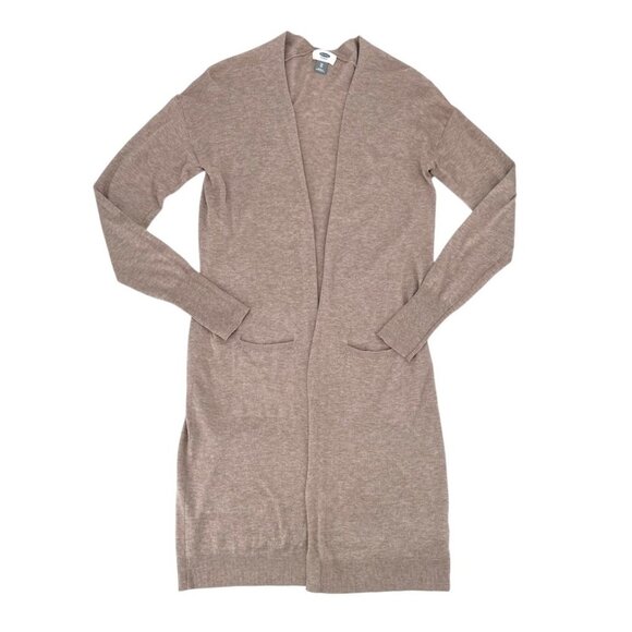 Old Navy Womens Longline Open Front Cardigan Sweater Size XS Mauve Lightweight - Picture 2 of 7